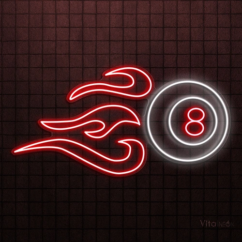 BUY Firing Billiard Ball LED Neon Sign for Game Rooms