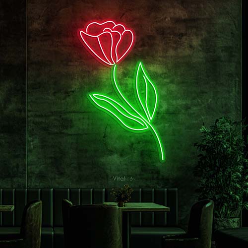 Flower line LED Neon Sign