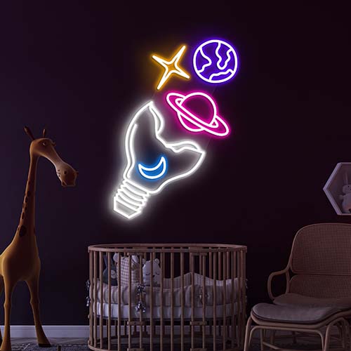 Galactic Bulb Neon Sign