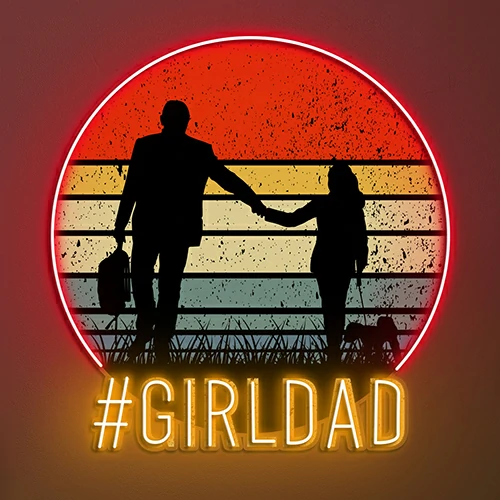 Girl Dad Artistic Neon Sign