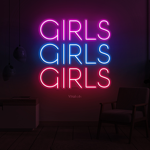 Girls Girls Girls Neon Sign
