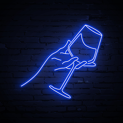 Buy Glass of Wine Neon Sign