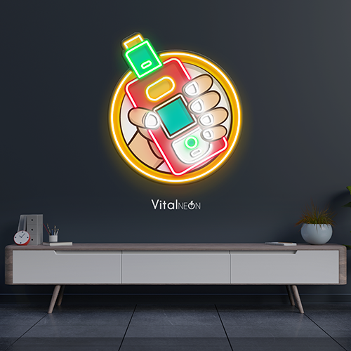 Hand Hold Vape Neon Sign