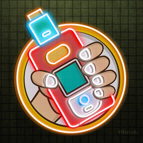 Hand Hold Vape Neon Sign