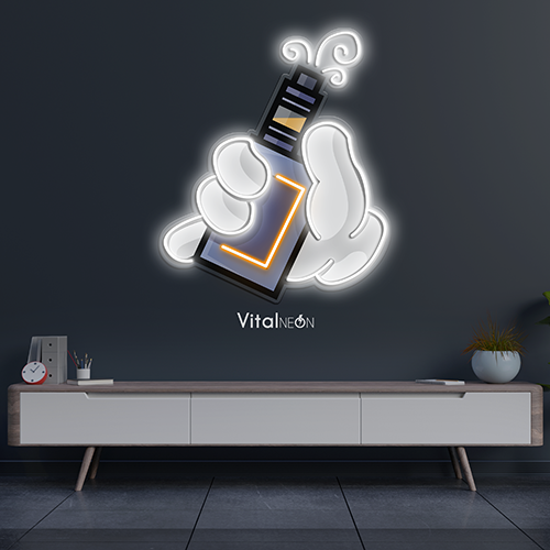 Hand Holding Vape Neon Sign