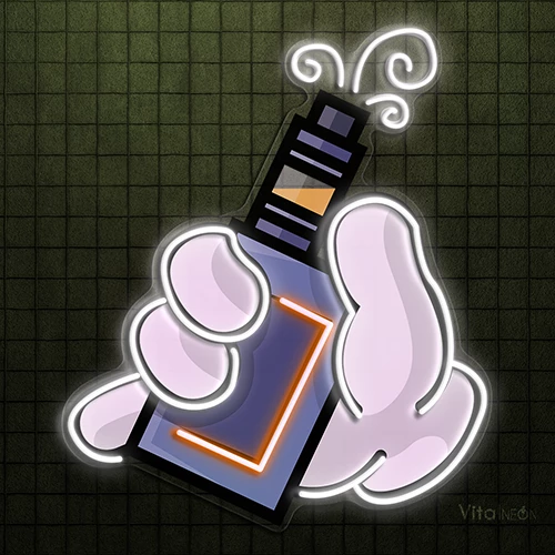 Hand Holding Vape Neon Sign