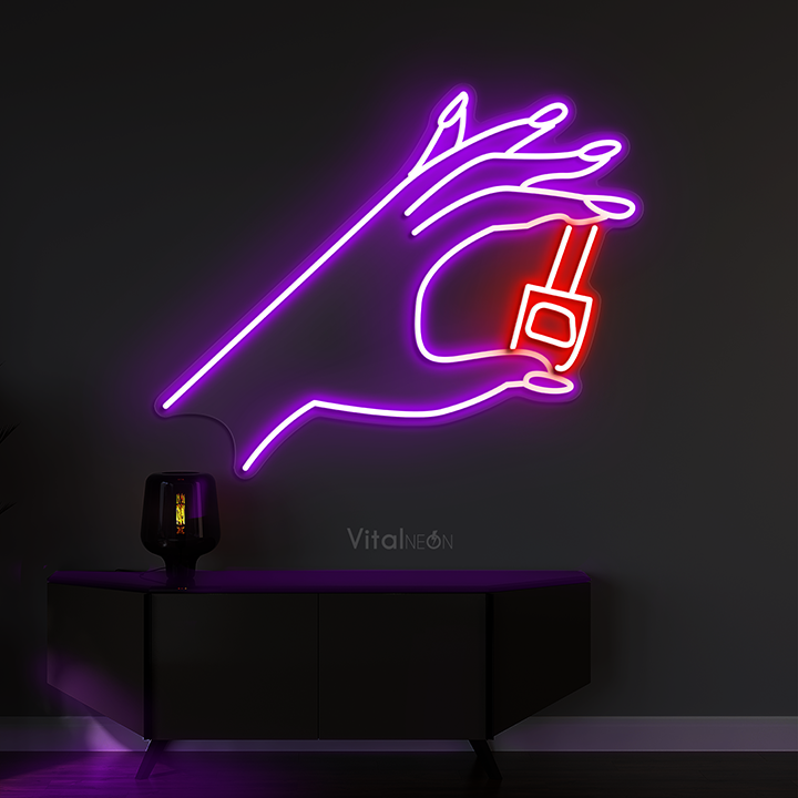 Buy Hand Nail Polish Neon Sign