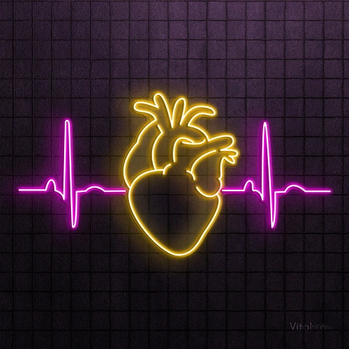 Love Heart Beat Neon Sign | Vibrant LED Neon Light Decor