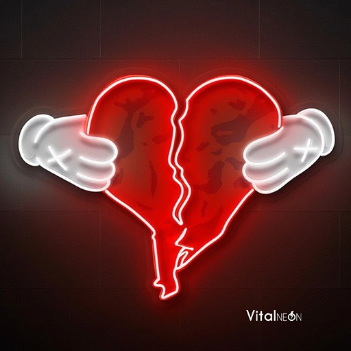 Heartbreaks Neon Sign | Custom Broken Heart Wall Art