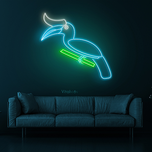 Hornbill Bird Neon Sign