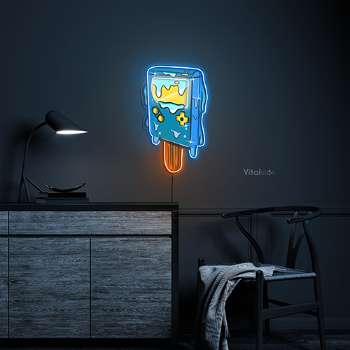 Ice Cream Game Boy Neon Sign