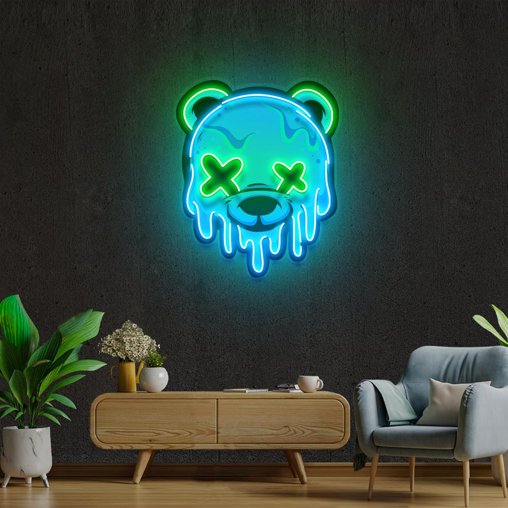 Buy Ice Head Bear Artwork Neon Sign