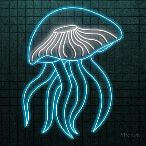 Jellyfish LED Neon Sign for US Ocean Room Decor