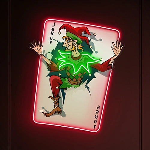 Joker Card Artistic Neon Sign
