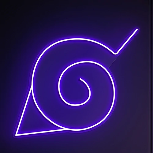 Konohagakure from Naruto Neon Sign