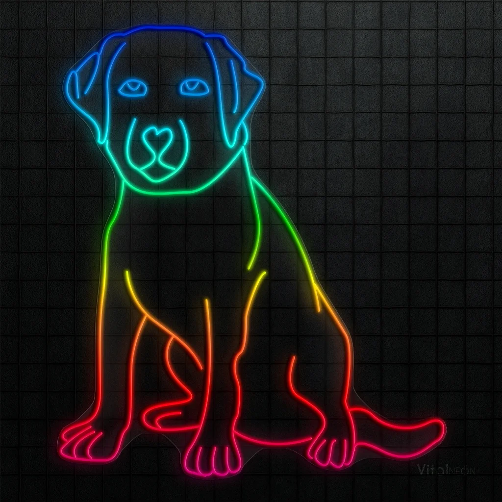 Labrador Retriever RGB Neon Sign