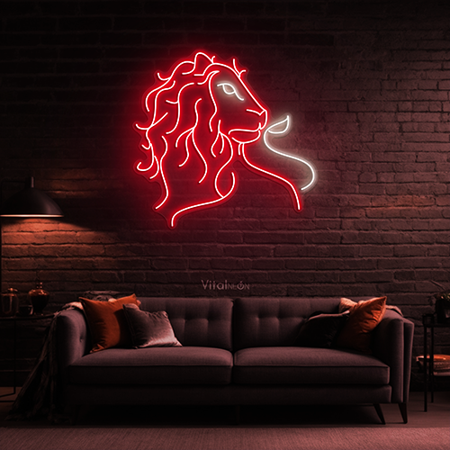 Leo Zodiac Neon Sign