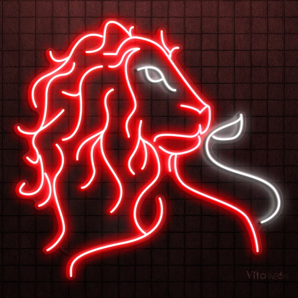 Leo Zodiac Neon Sign