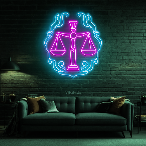 Libra Zodiac Neon Sign