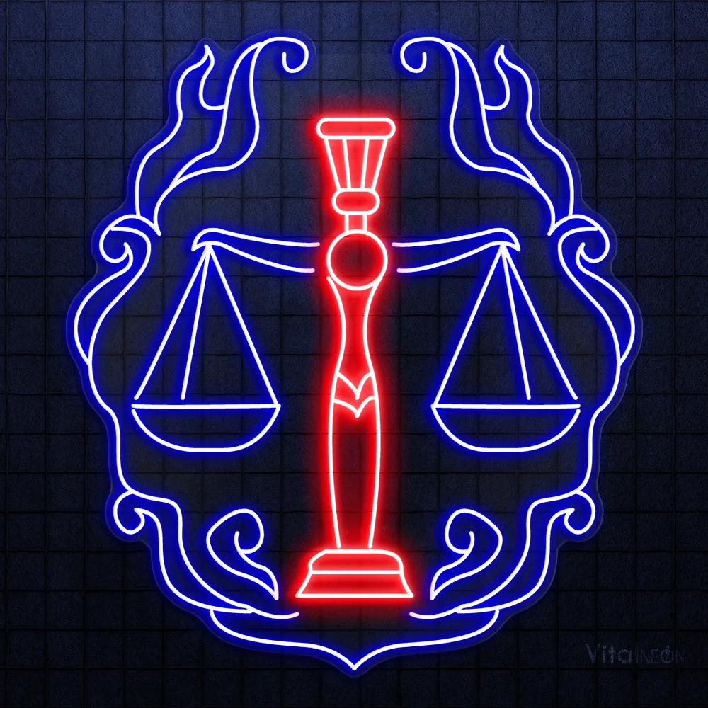 Libra Zodiac Neon Sign