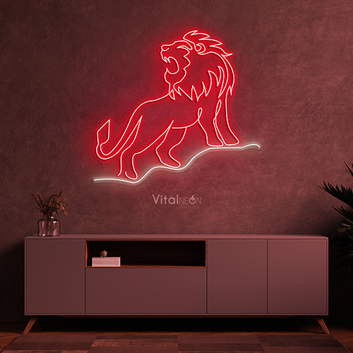 Lion Roar LED Neon Sign