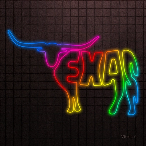 Longhorn Bull Texas RGB Neon Sign | Customizable LED Decor
