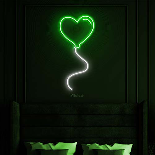 Love Heart Balloon Neon Sign