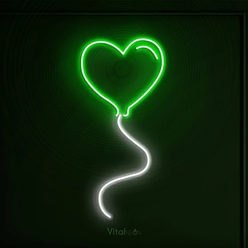 Love Heart Balloon Neon Sign