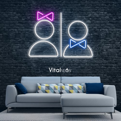 Man and Woman Restroom Neon Sign