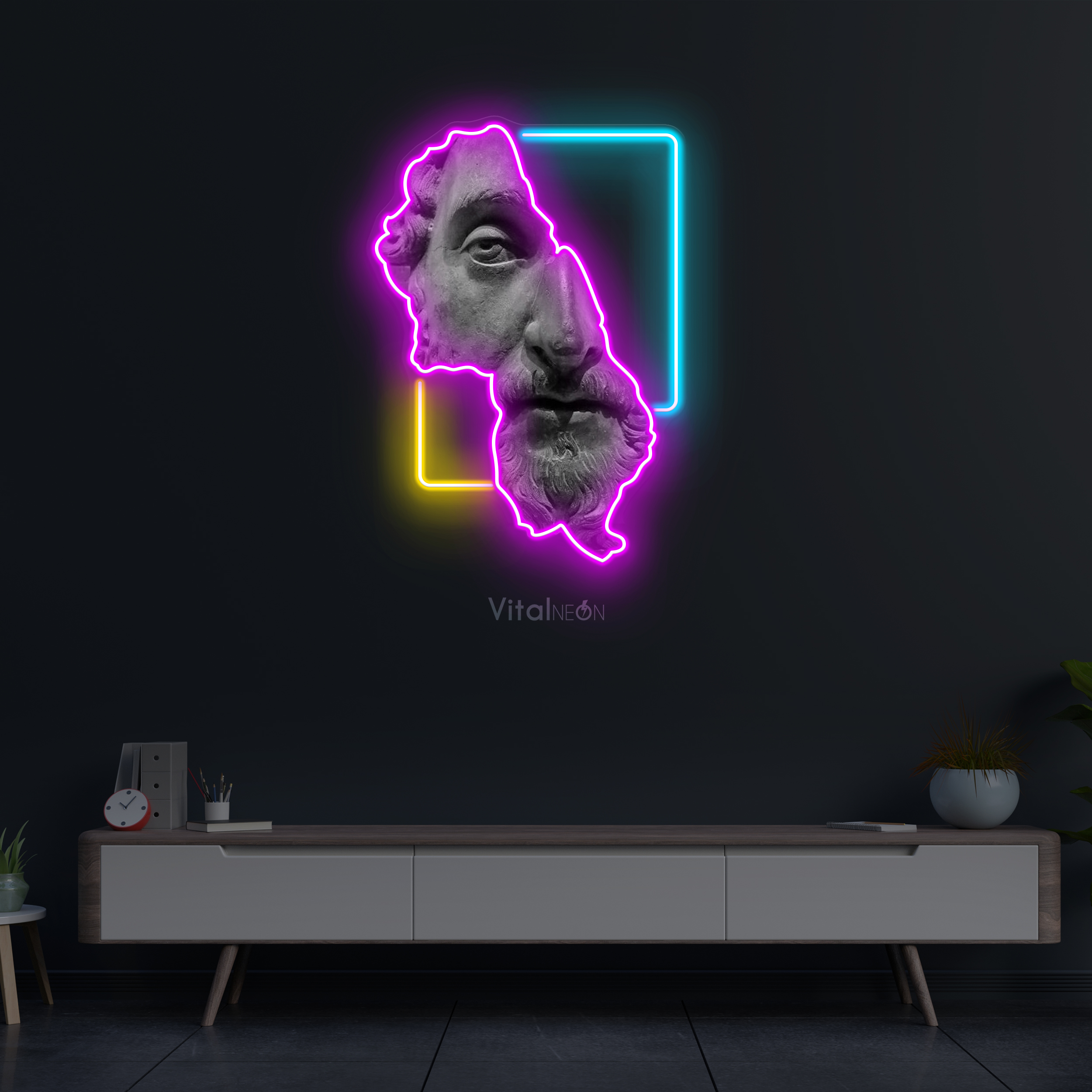MAN Face Neon Sign