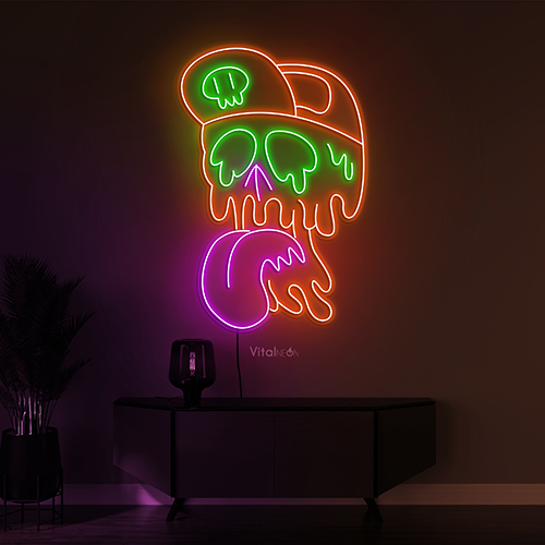 Buy Melting Skull Neon Sign
