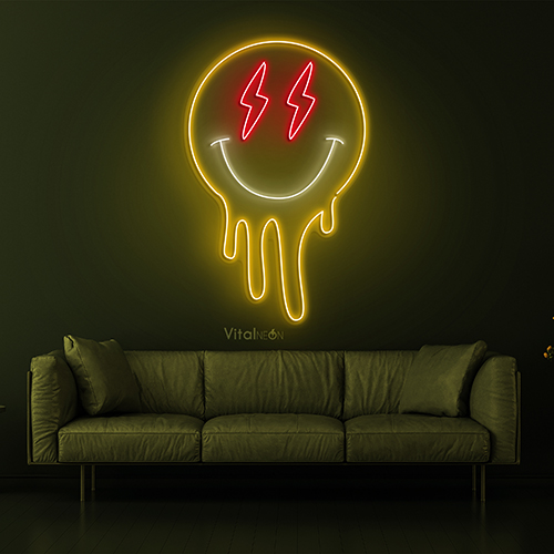Buy Melting Smile Face Neon Sign