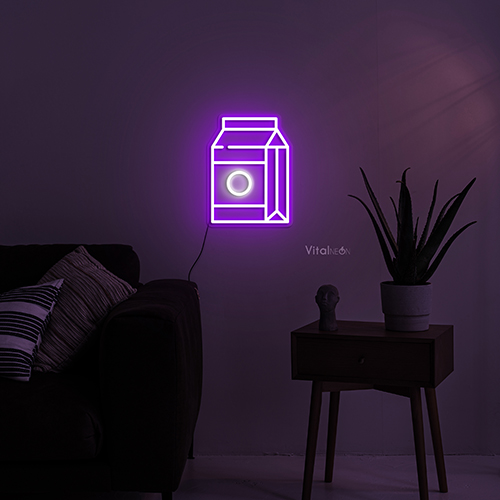 Milk Carton Mini Neon Sign