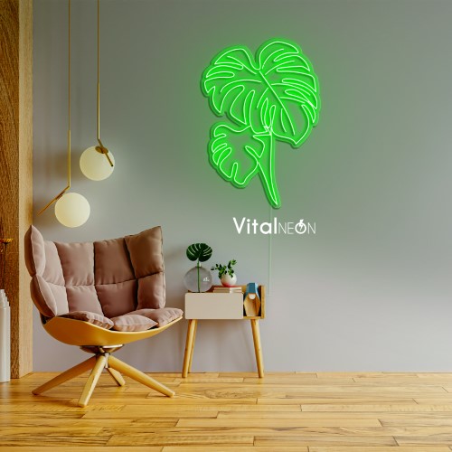Monstera Leaf Neon Sign