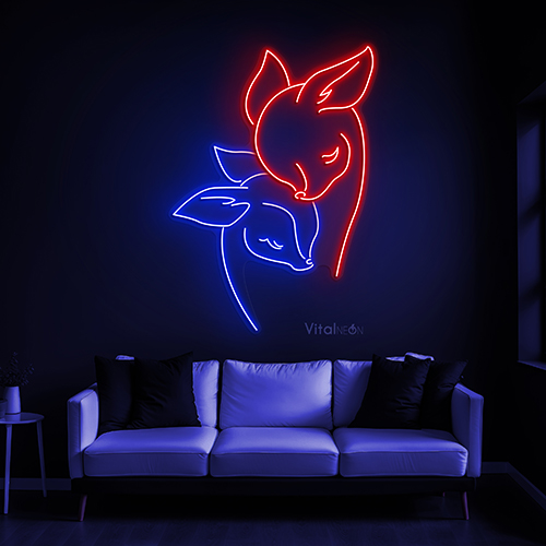 Mother Deer Neon Sign