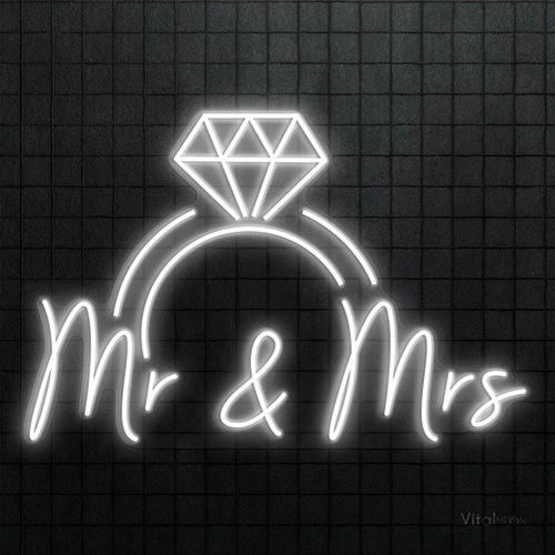 Mr and Mrs LED Neon Sign | Custom Colors & Remote Option