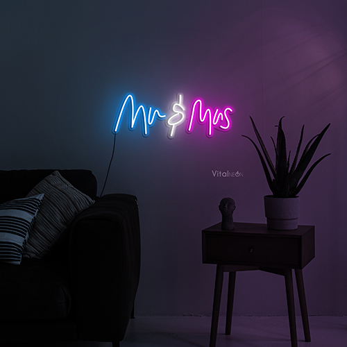 Buy Mr. and Mrs. Mini Neon Sign