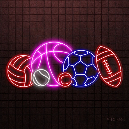 BUY NOW Multi Ball Neon Sign | Sports LED Wall Decor Gift