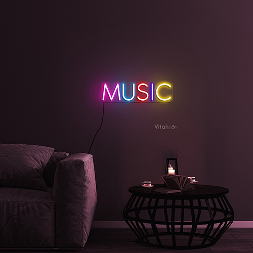 Buy Music Text Mini Neon Sign Buy Music Text Mini Neon Sign