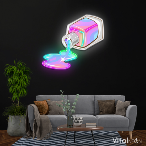 Nail Polish Spilling LED Neon Sign