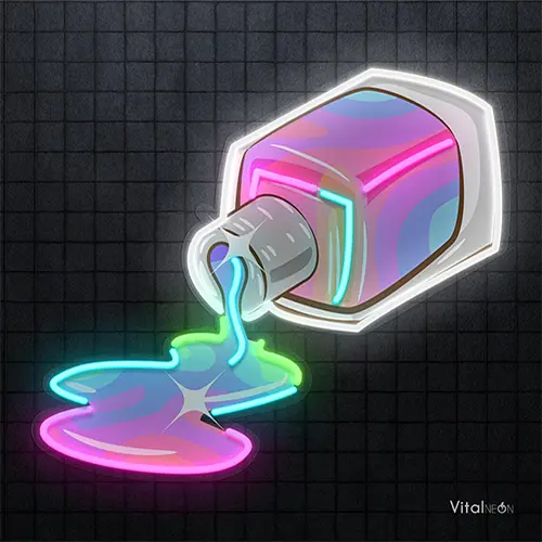 Nail Polish Spilling LED Neon Sign | Adjustable Brightness