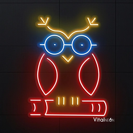 Owl LED Neon Sign | Custom Light for Home Decor