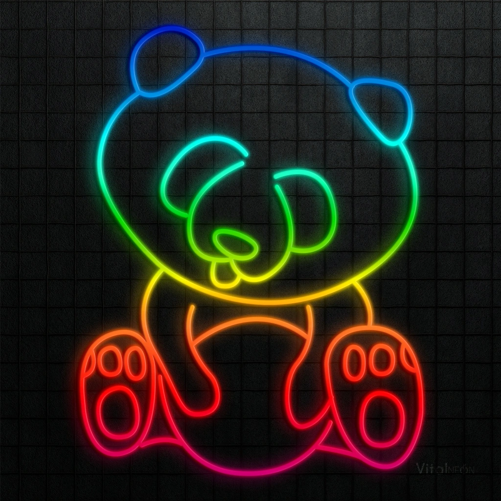 Panda Animal RGB Neon Sign | Cute LED Wall Decor Light