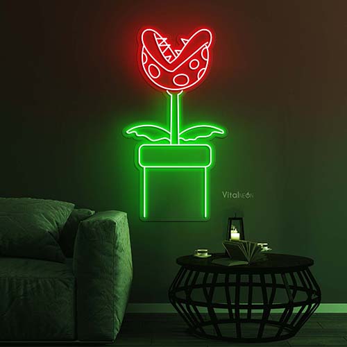 Piranha Plant Gaming Neon Sign