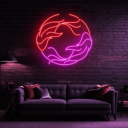 Pisces Zodiac Neon Sign