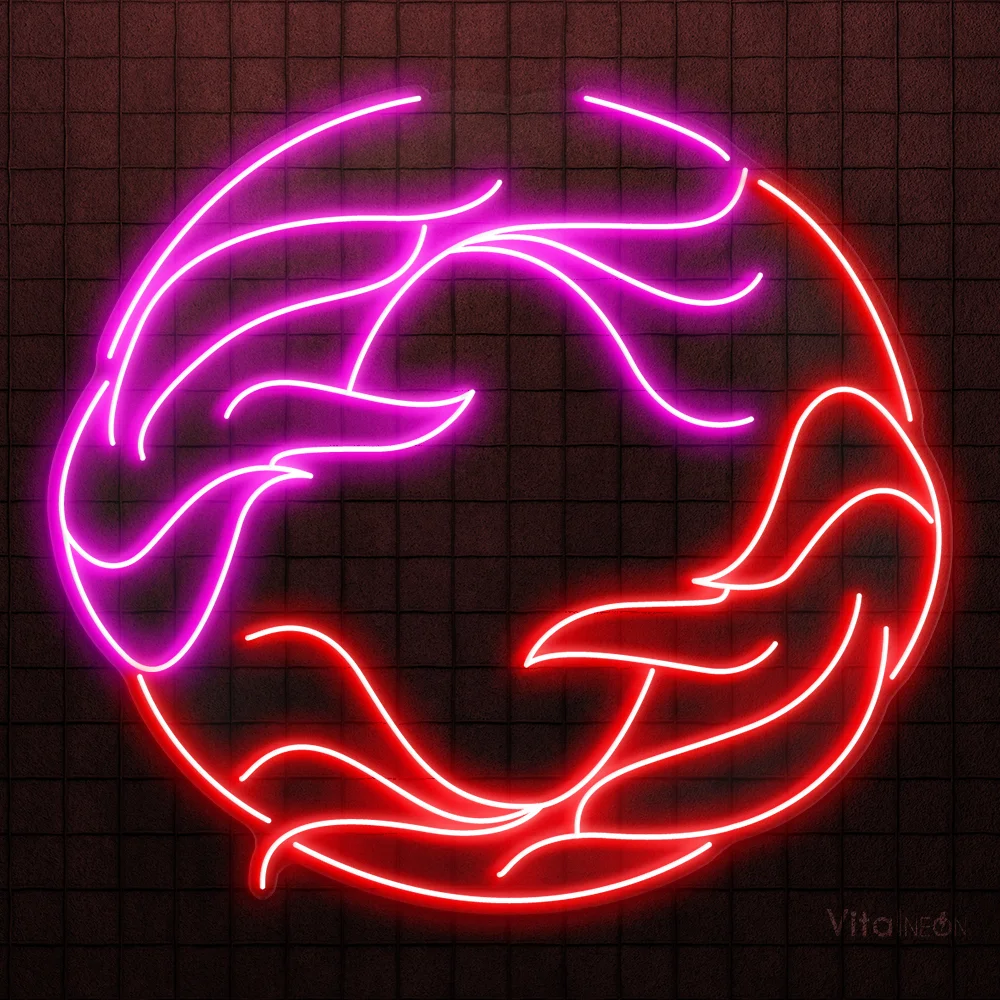 Pisces Zodiac Neon Sign | Dreamy LED Astrology
