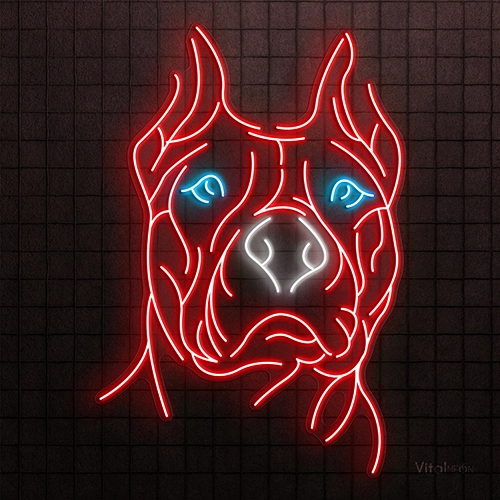 Pitbull Dog Neon Sign | Durable Custom LED Neon Decor