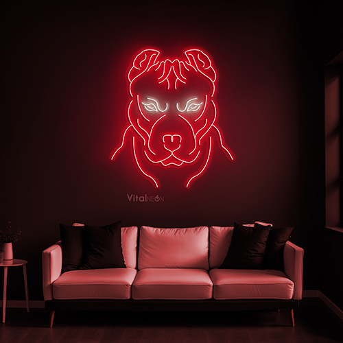 Buy Pitbull Face Neon Sign