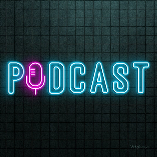 Podcast Neon Sign | LED Studio Decor with Remote Dimmer