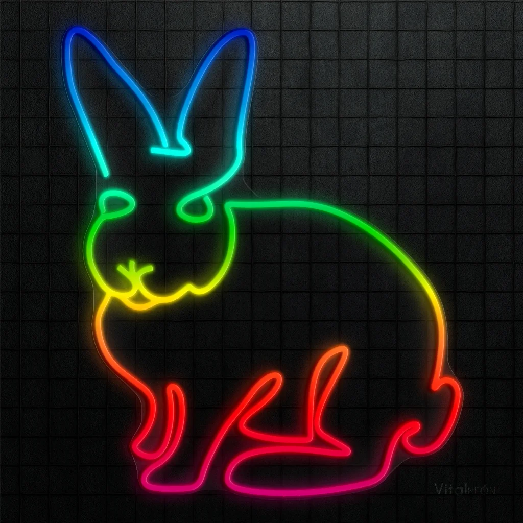 Rabbit RGB Neon Sign